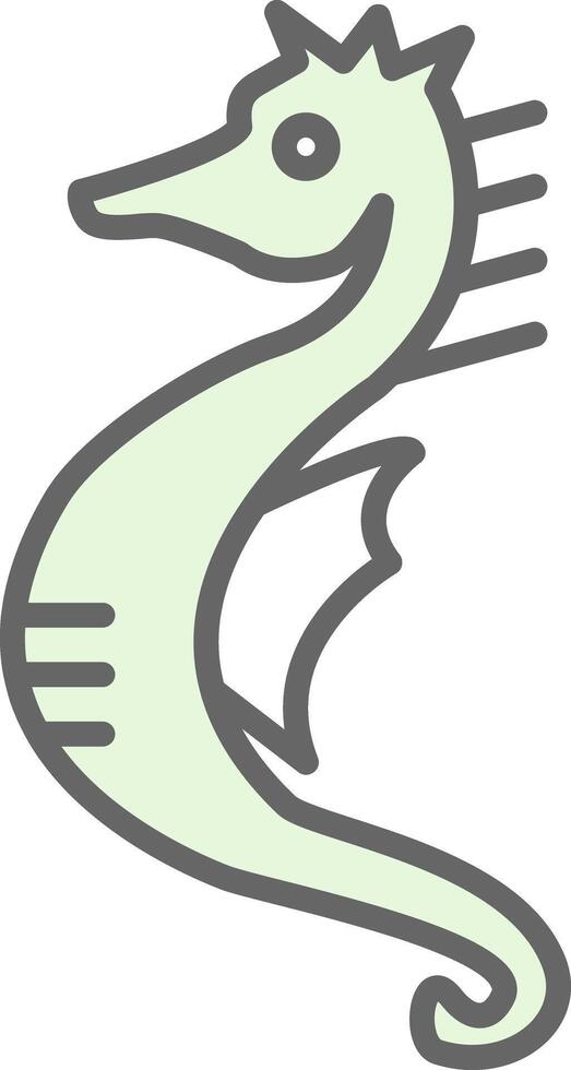 Seahorse Fillay Icon Design vector