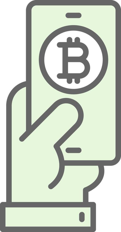 Pay Bitcoin Fillay Icon Design vector