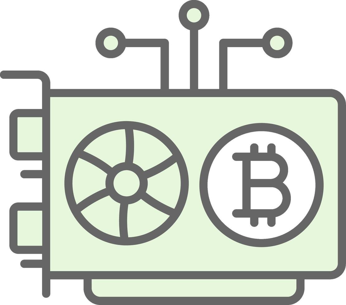 Mining Rig Fillay Icon Design vector