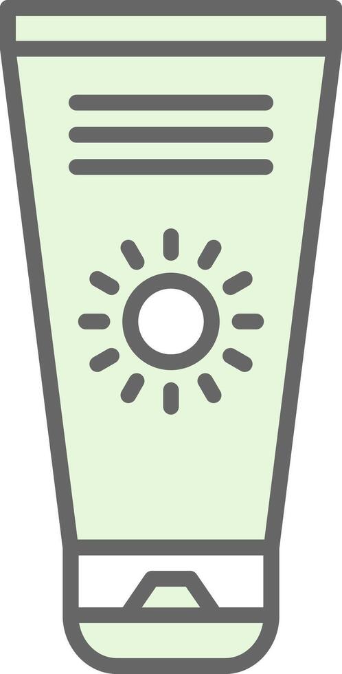 Sun Cream Fillay Icon Design vector