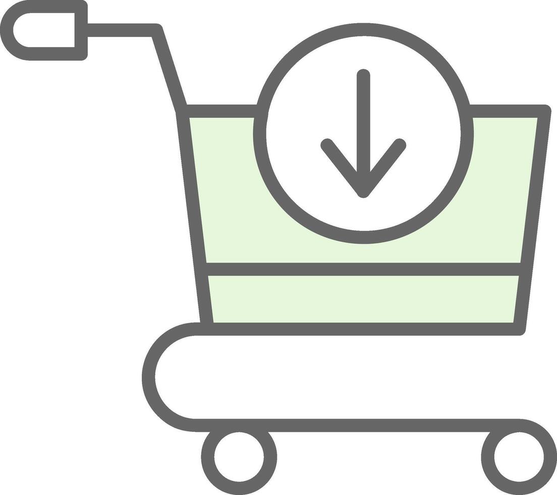 Add To Cart Fillay Icon Design vector