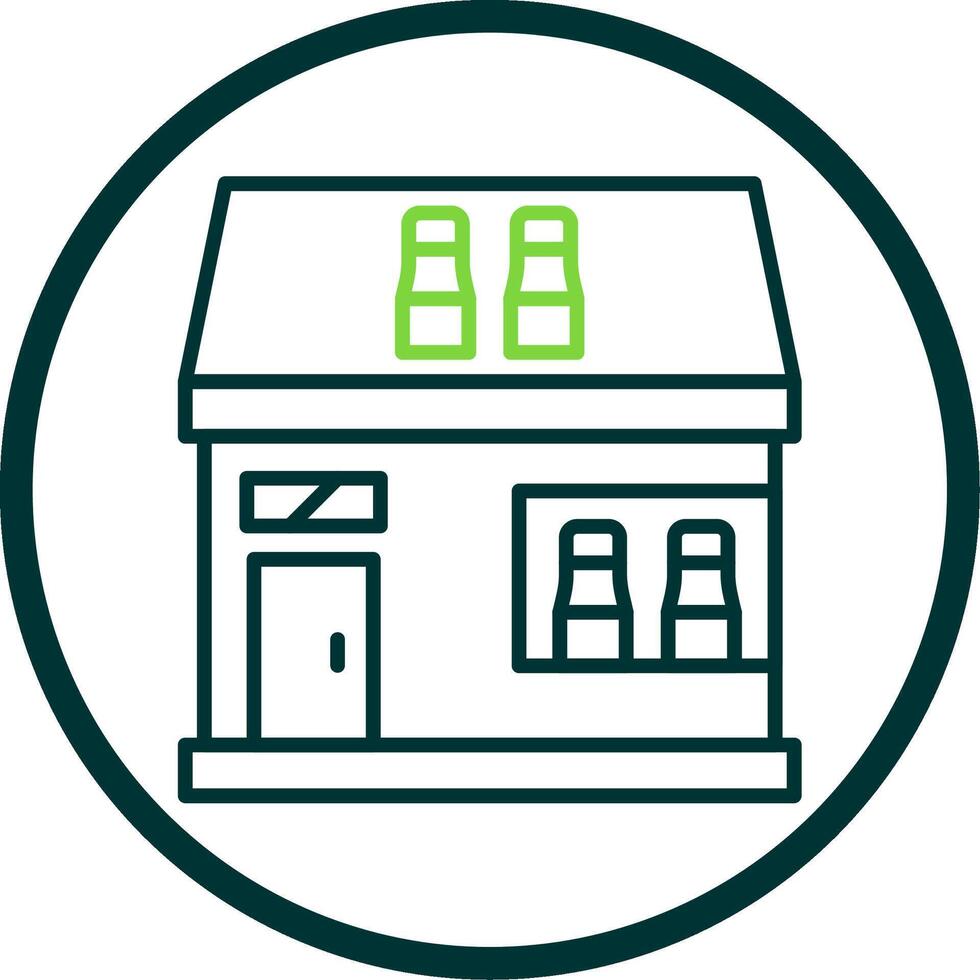 Off License Line Circle Icon Design vector