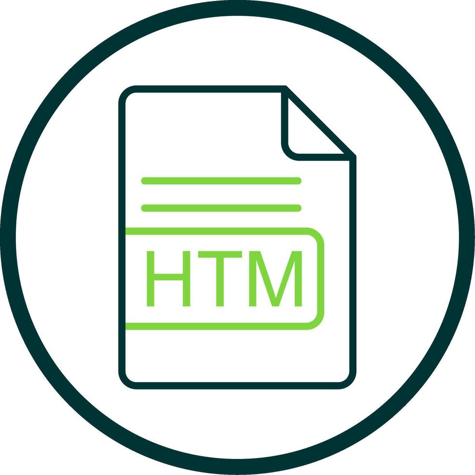 HTM File Format Line Circle Icon Design vector