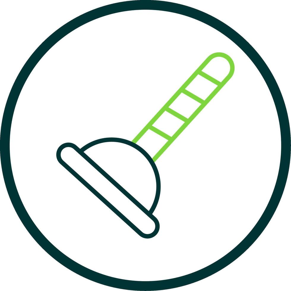 Plunger Line Circle Icon Design vector