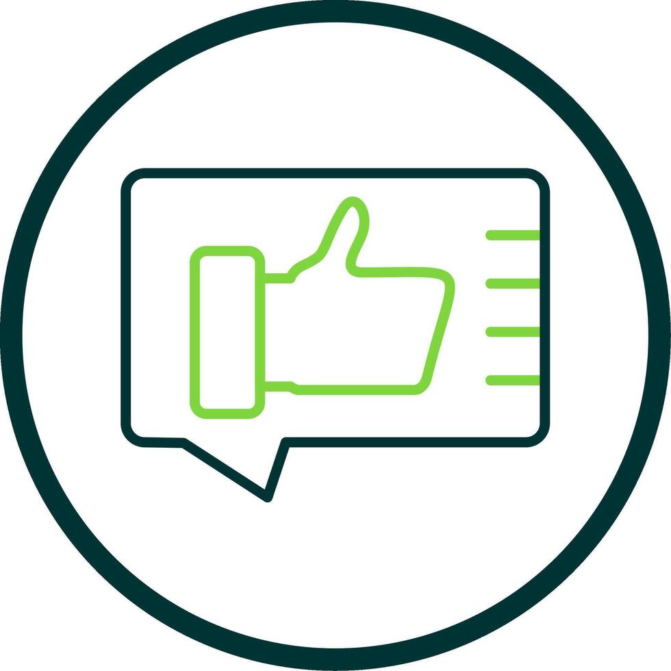 Good Feedback Line Circle Icon Design vector