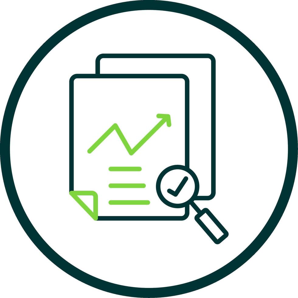 Data Quality Line Circle Icon Design vector