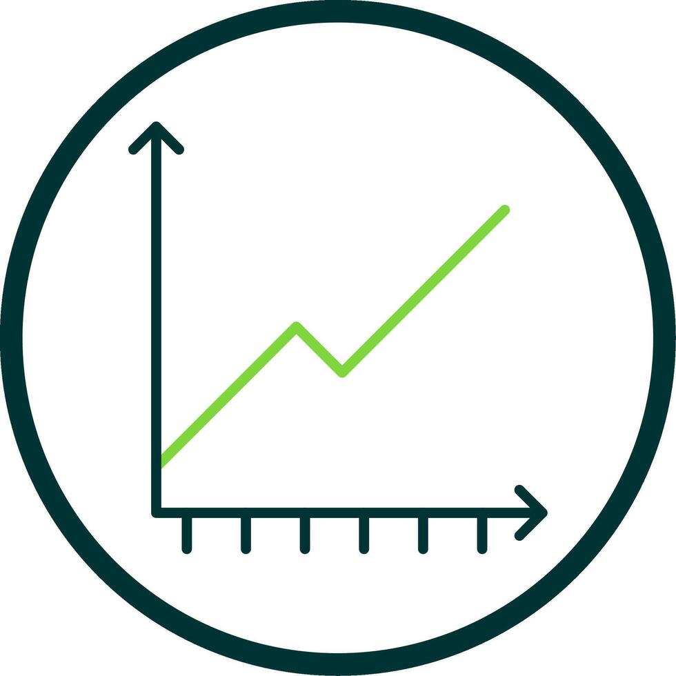 Chart Line Circle Icon Design vector