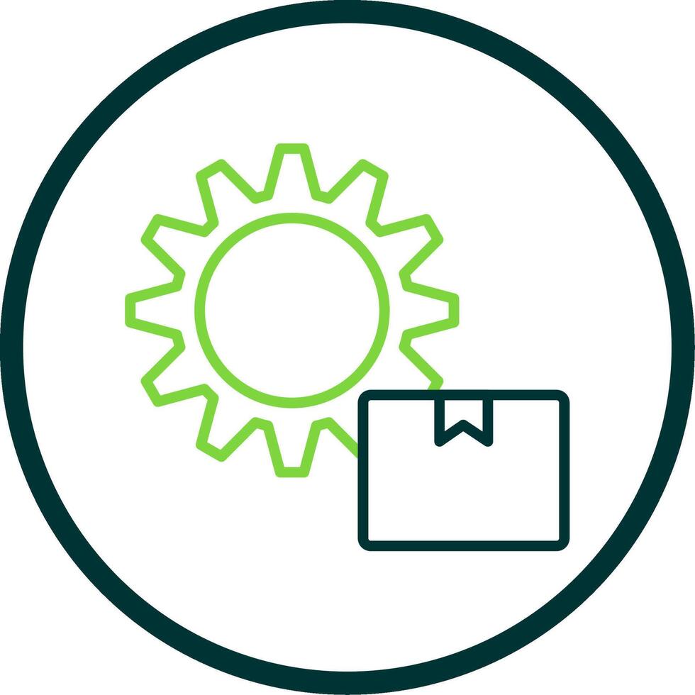 Supply Chain Management Line Circle Icon Design vector