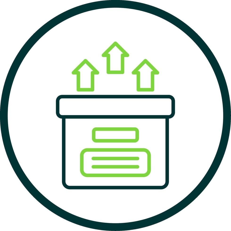Storage Box Line Circle Icon Design vector