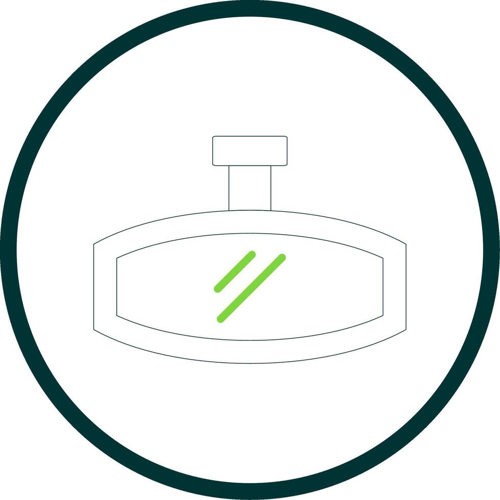 Rearview Mirror Line Circle Icon Design vector