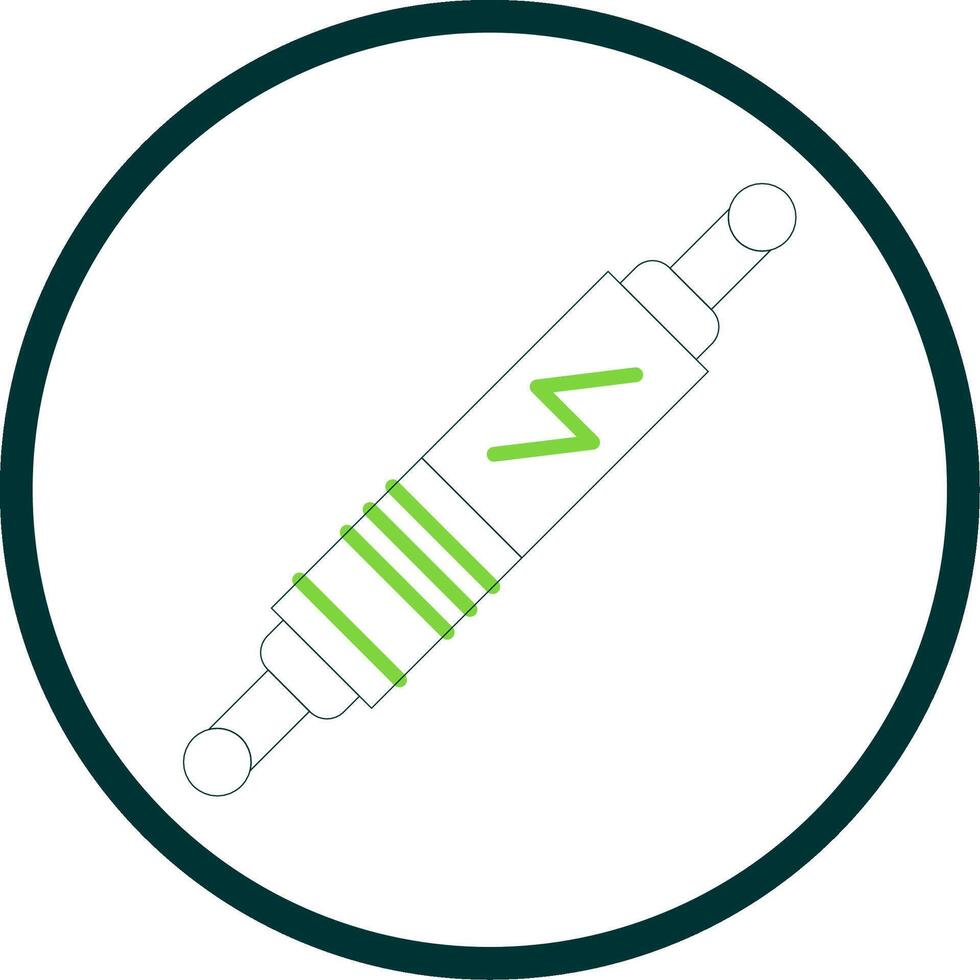 Spark Plug Line Circle Icon Design vector