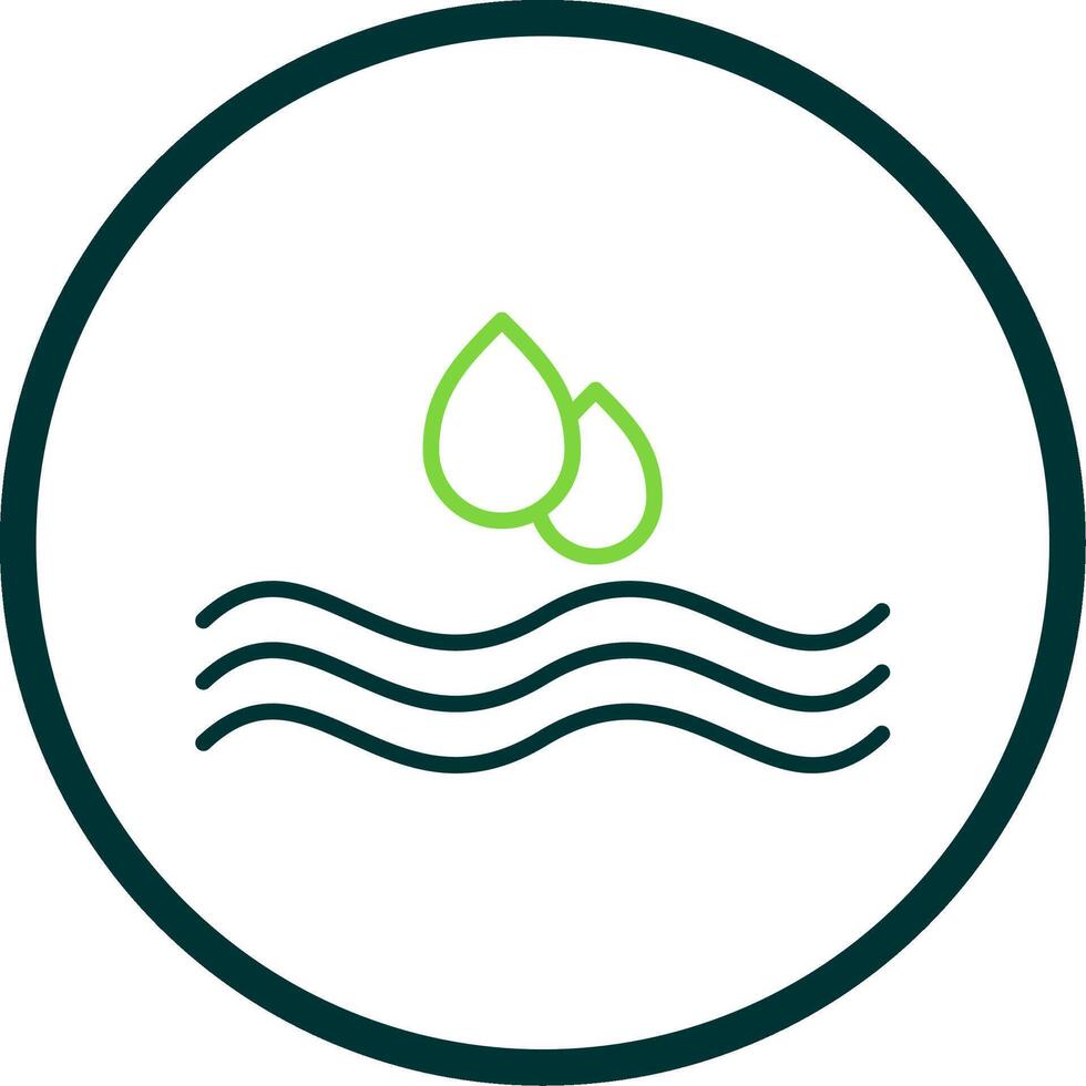 Water Drop Line Circle Icon Design vector