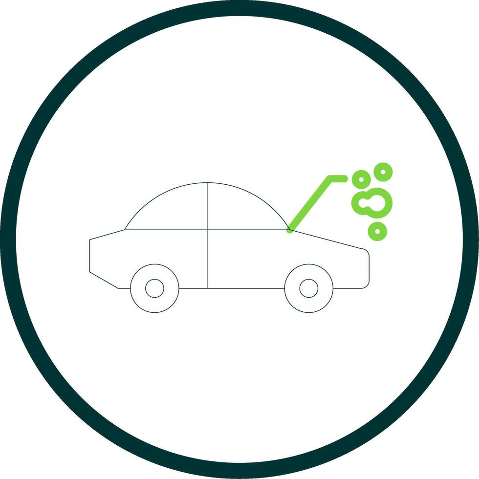 Car Breakdown Line Circle Icon Design vector