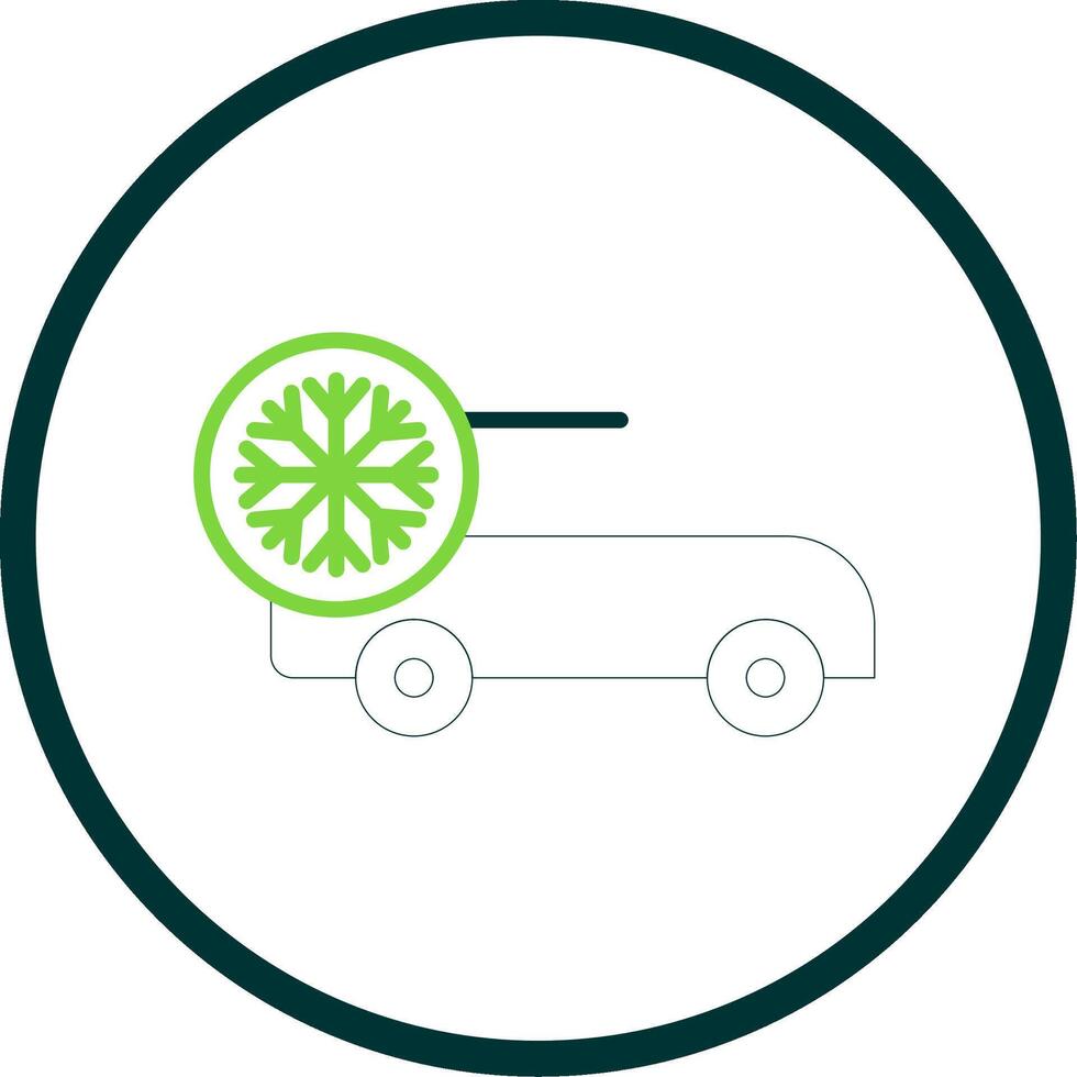Air Conditioner Line Circle Icon Design vector