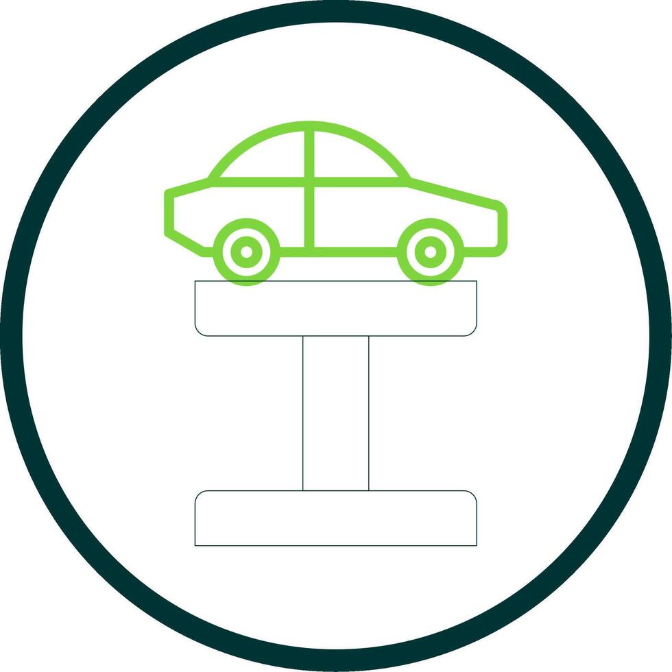 Car Jack Line Circle Icon Design vector