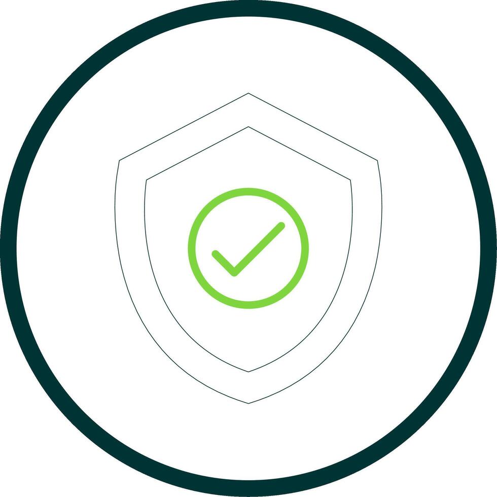 Protection Line Circle Icon Design vector