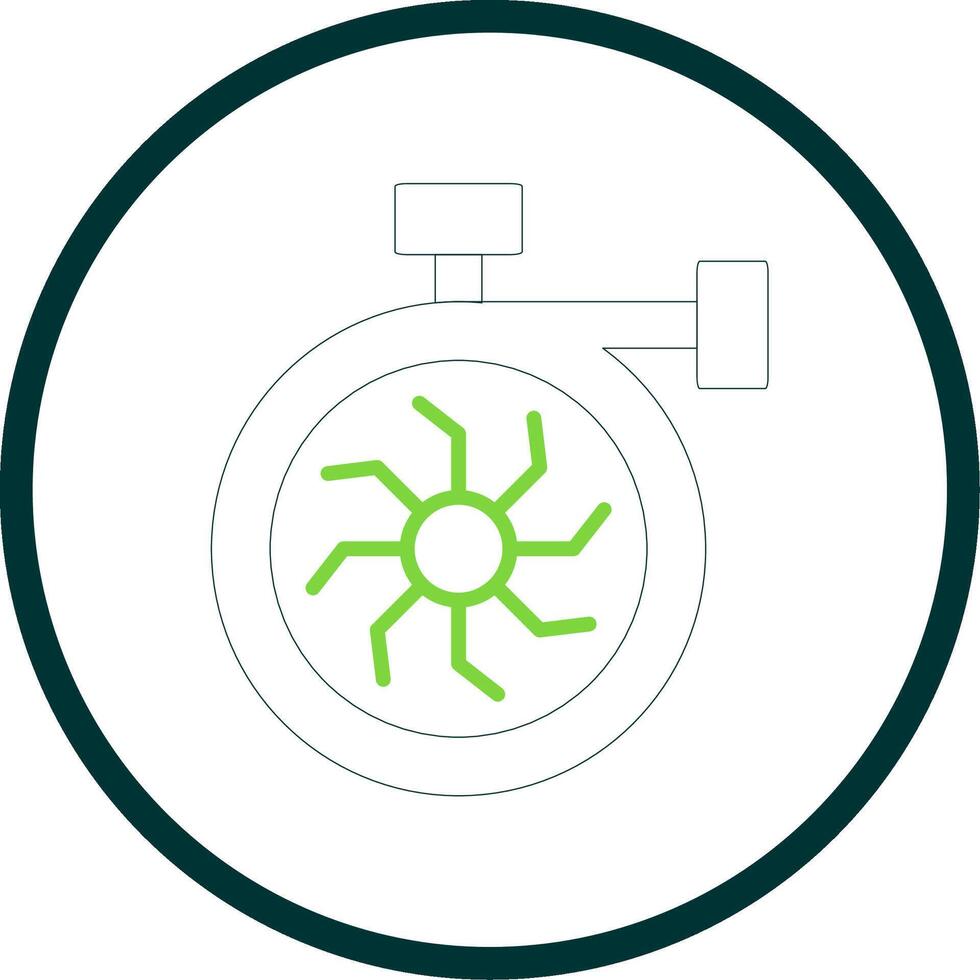 Turbo Engine Line Circle Icon Design vector