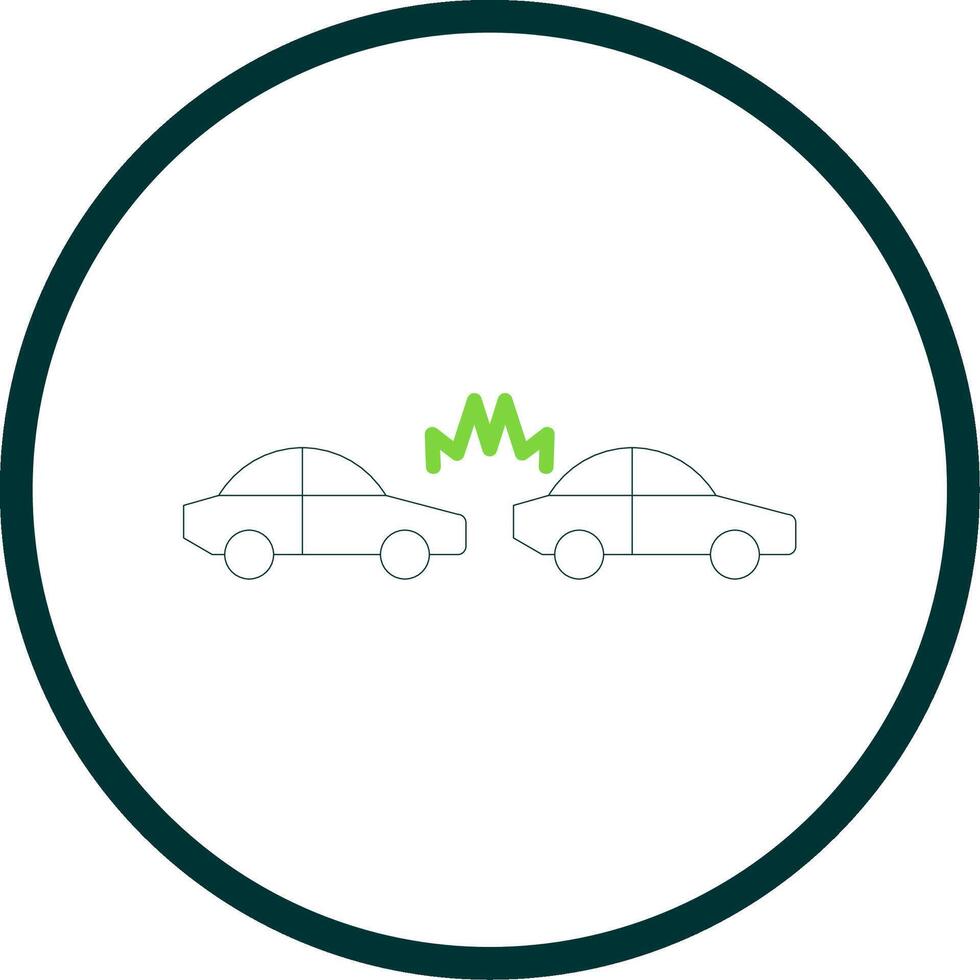 Car Crash Line Circle Icon Design vector