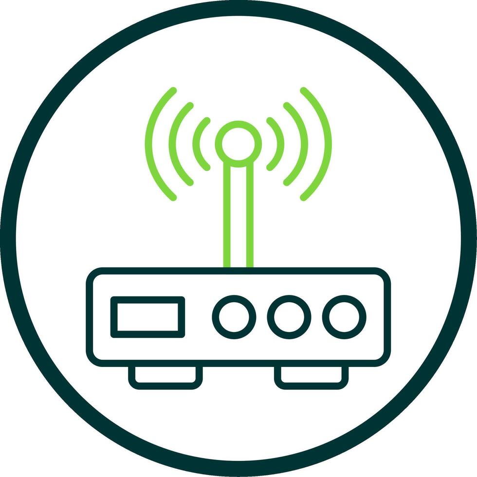 Modem Line Circle Icon Design vector