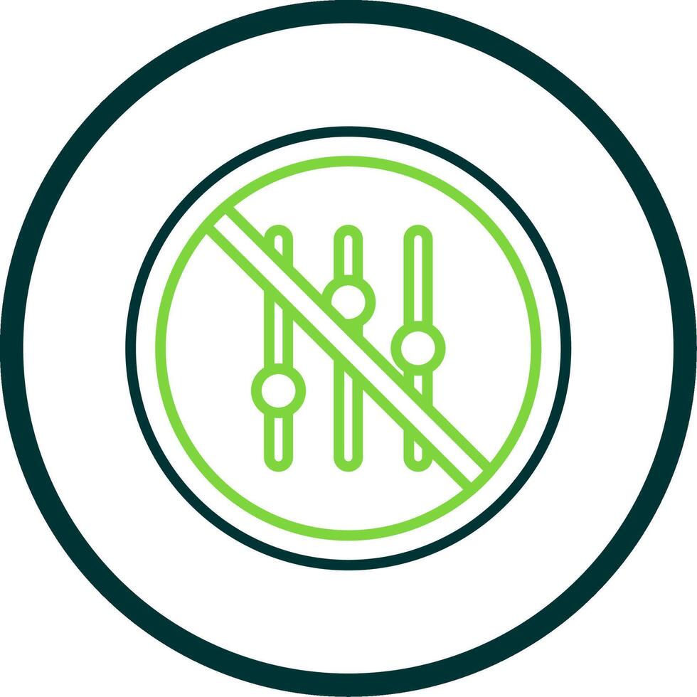 Mute Line Circle Icon Design vector