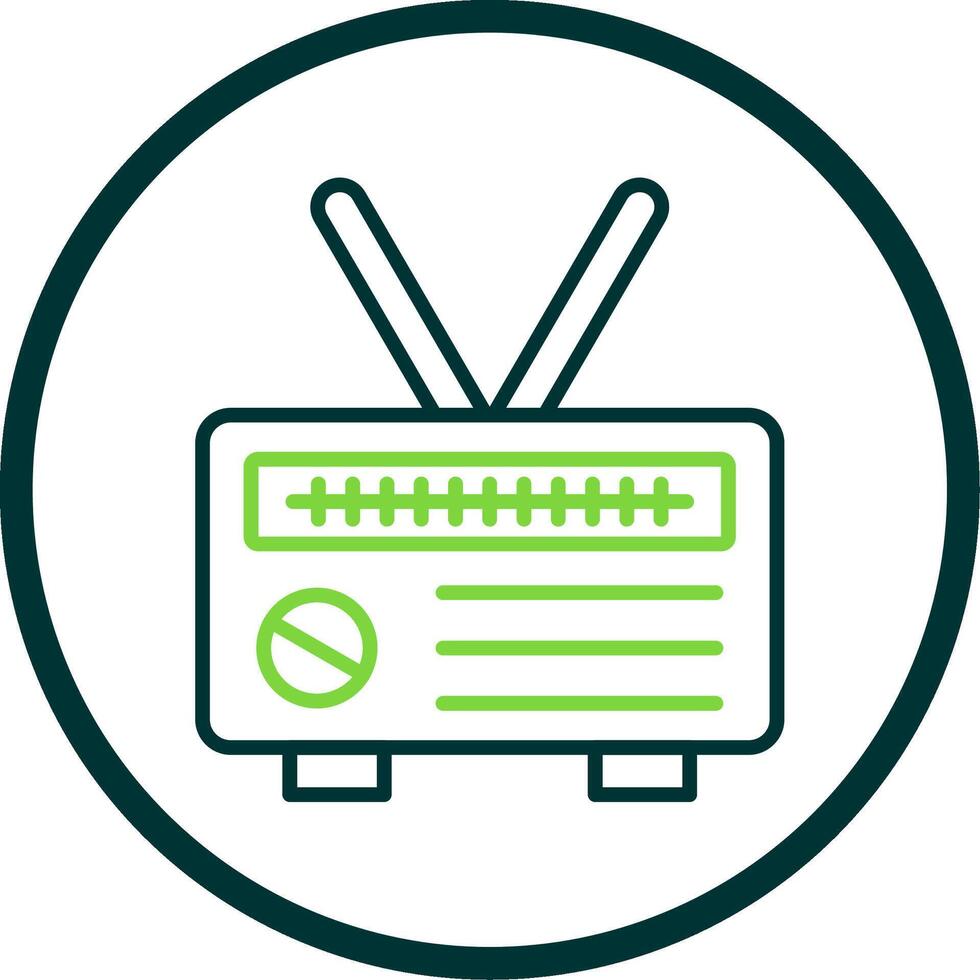 Radio Line Circle Icon Design vector