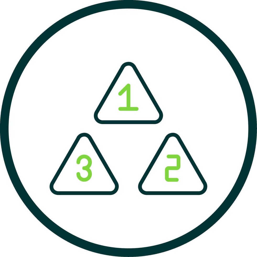 Numbers Line Circle Icon Design vector