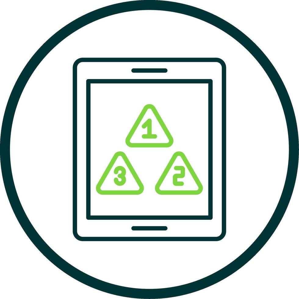 Tablet Line Circle Icon Design vector