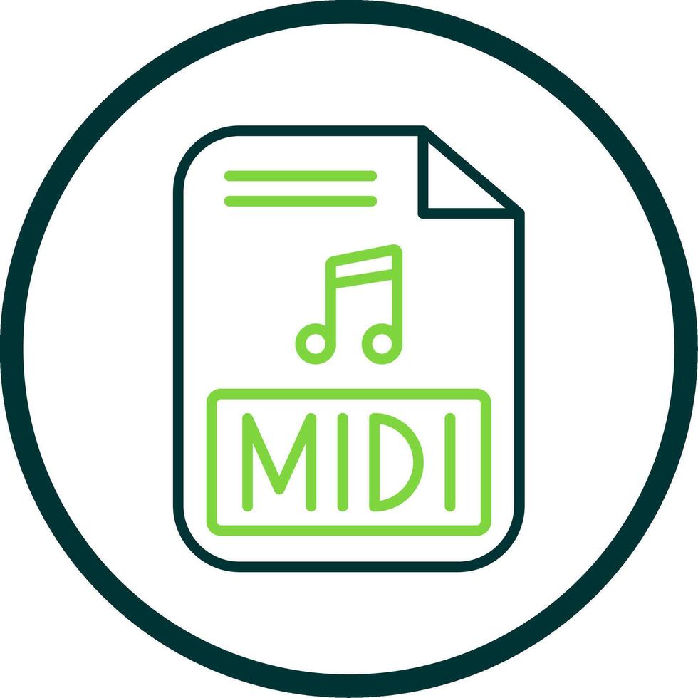 Midi Line Circle Icon Design vector