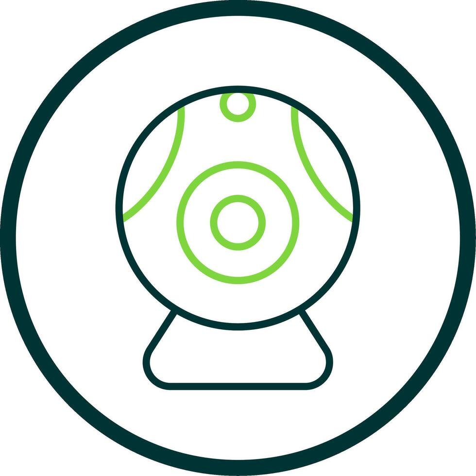 Web camera Line Circle Icon Design vector