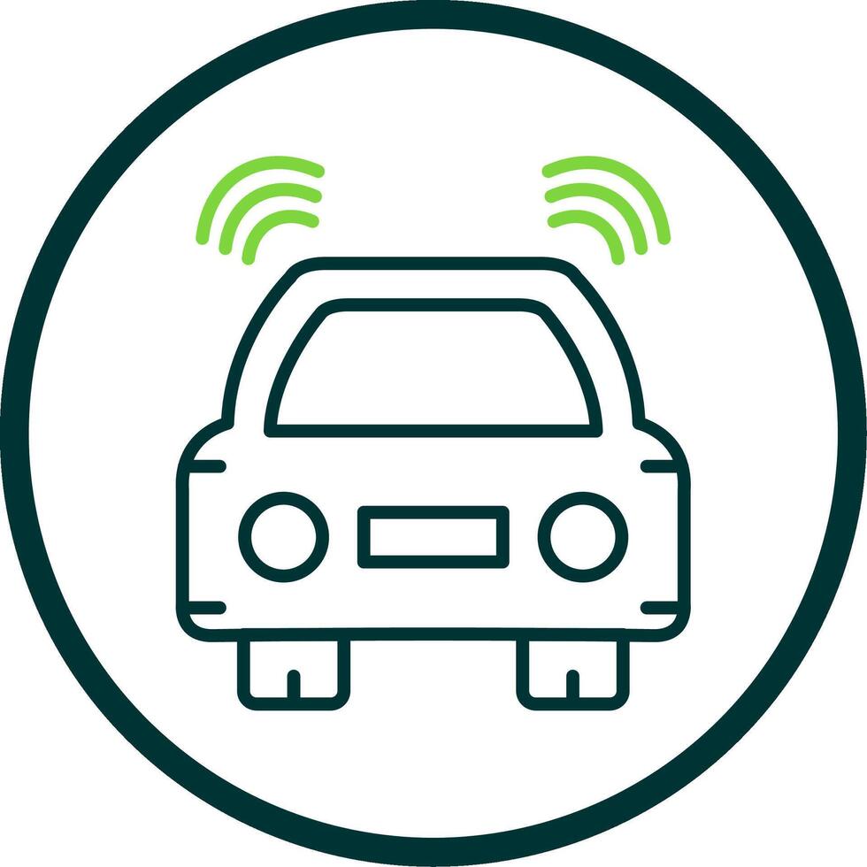Car Line Circle Icon Design vector
