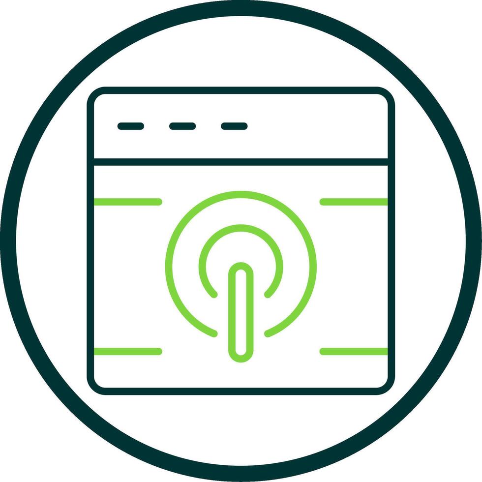 Browser Line Circle Icon Design vector