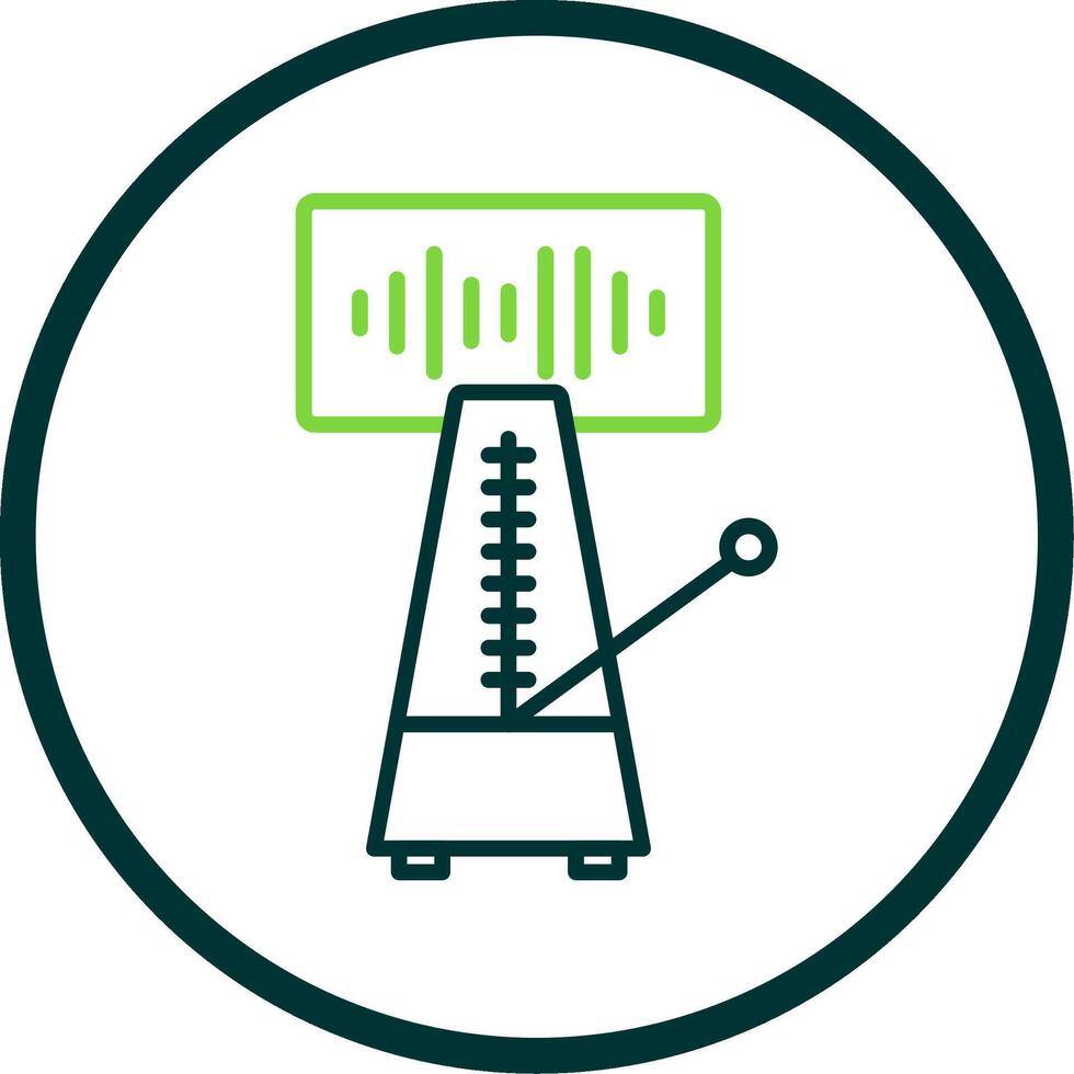 Metronome Line Circle Icon Design vector