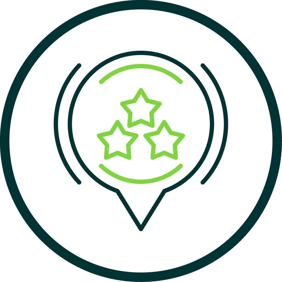 Star Line Circle Icon Design vector