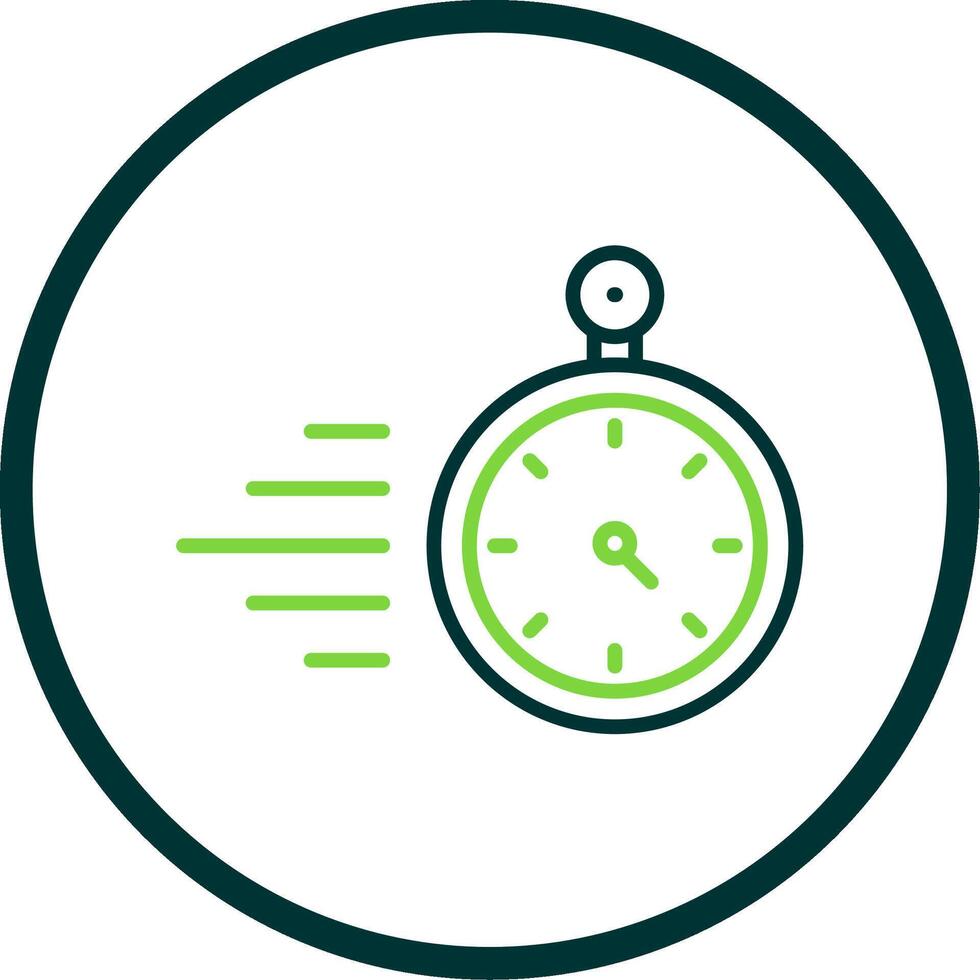 Timer Line Circle Icon Design vector