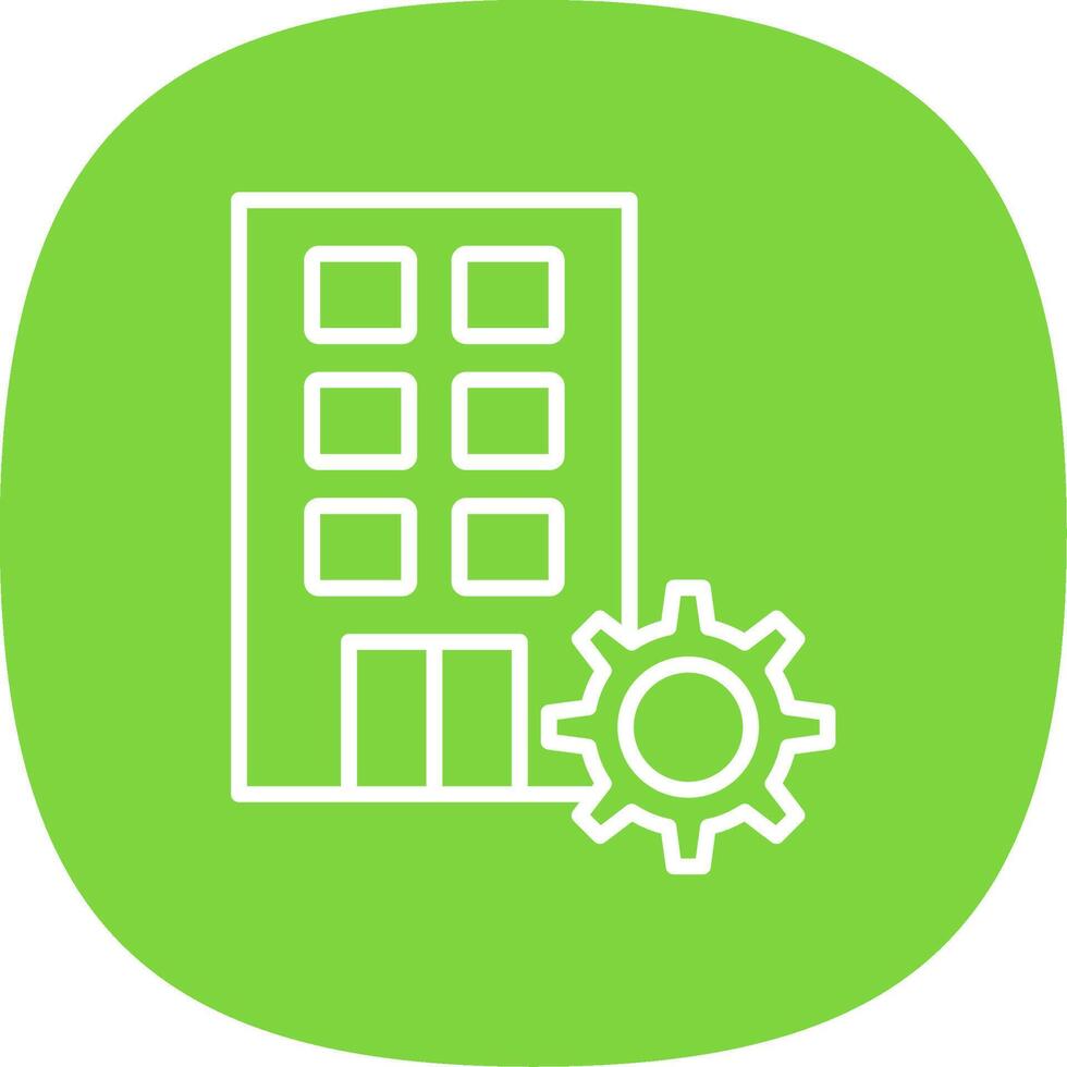 Firm Line Curve Icon Design vector