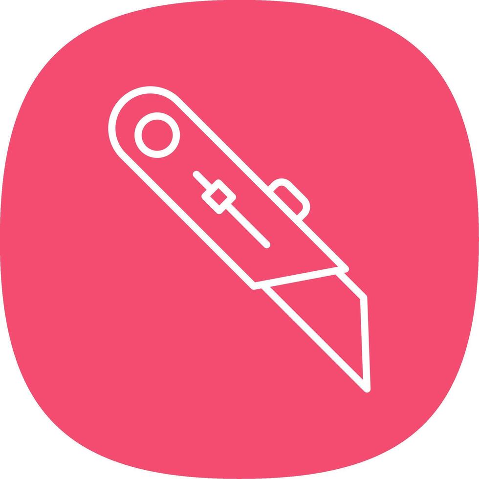 utilidad cuchillo línea curva icono diseño vector