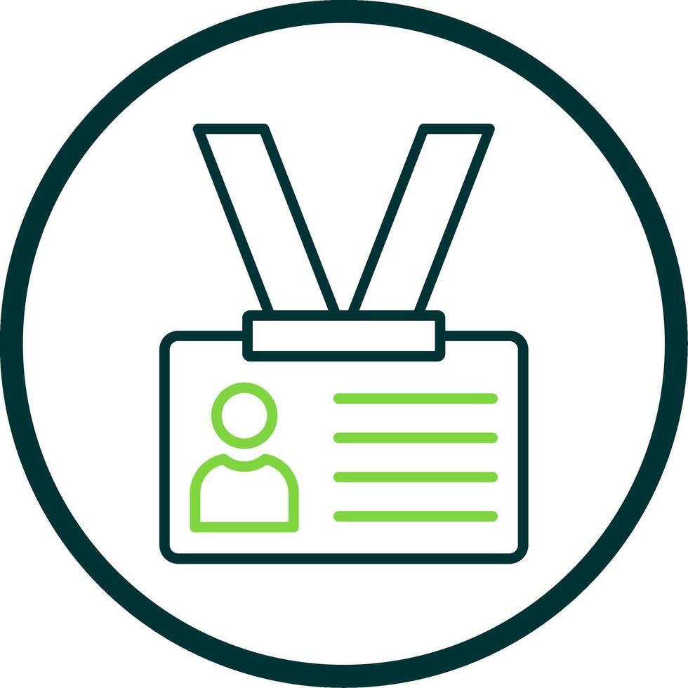 Identification Card Line Circle Icon Design vector