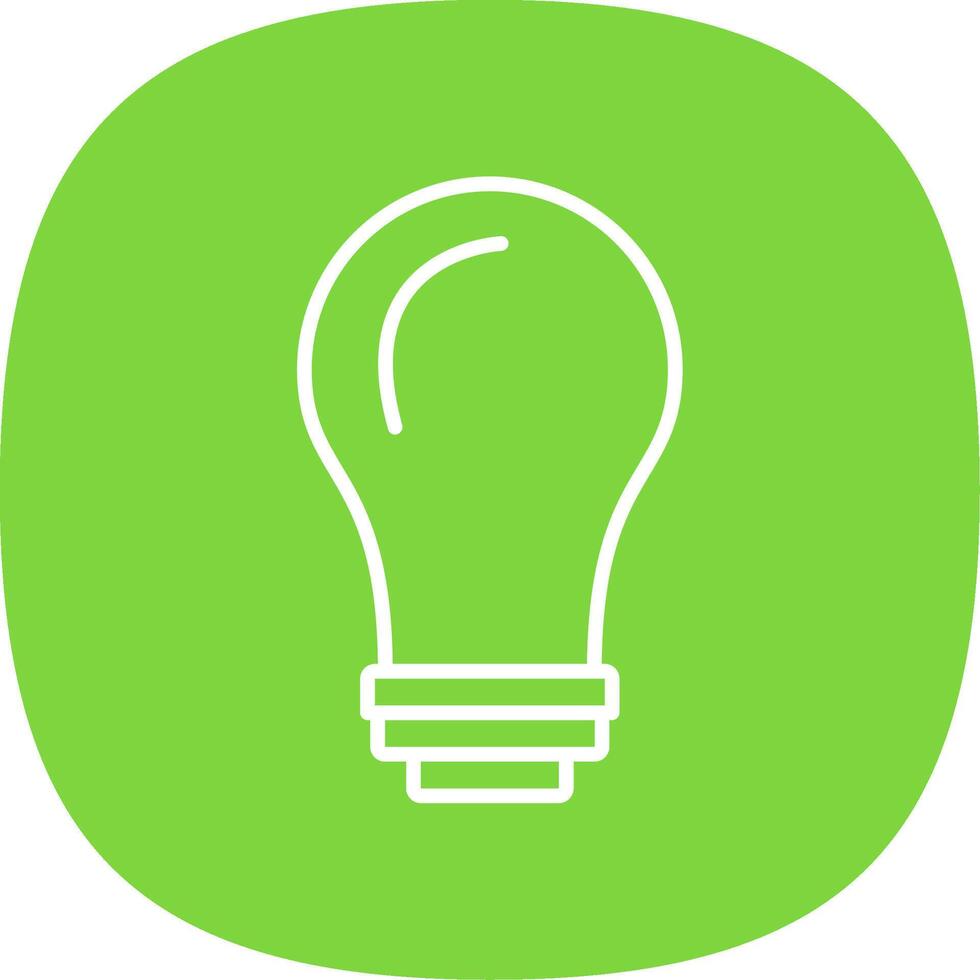 Light Bulb Line Curve Icon Design vector