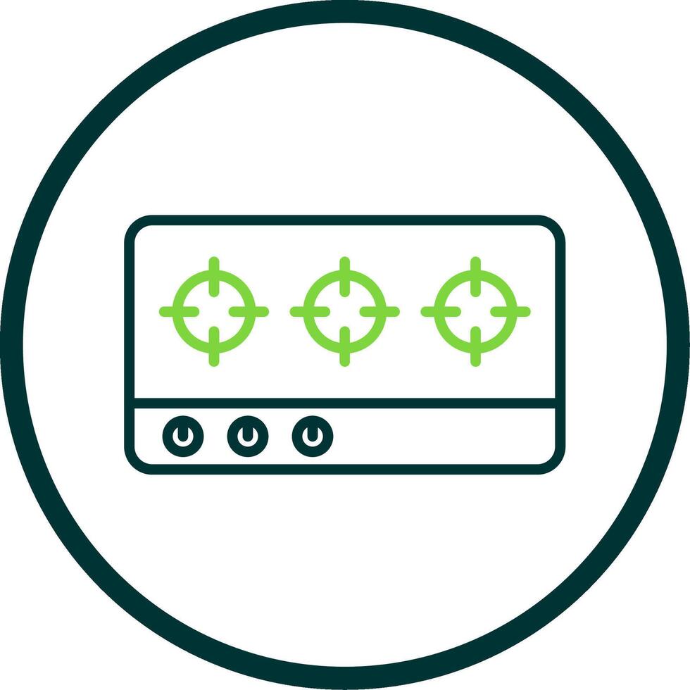 Hob Line Circle Icon Design vector
