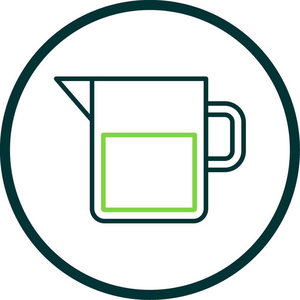 Water Jar Line Circle Icon Design vector