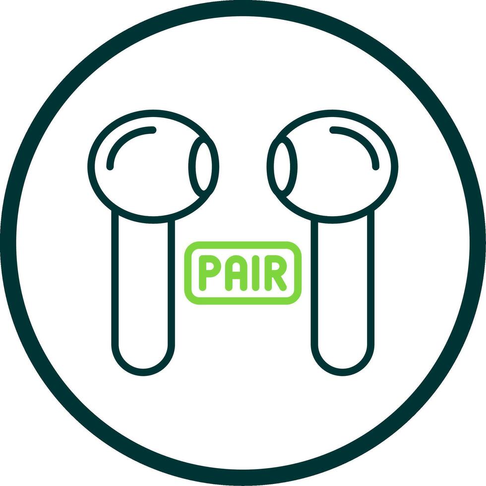 Pairing Line Circle Icon Design vector