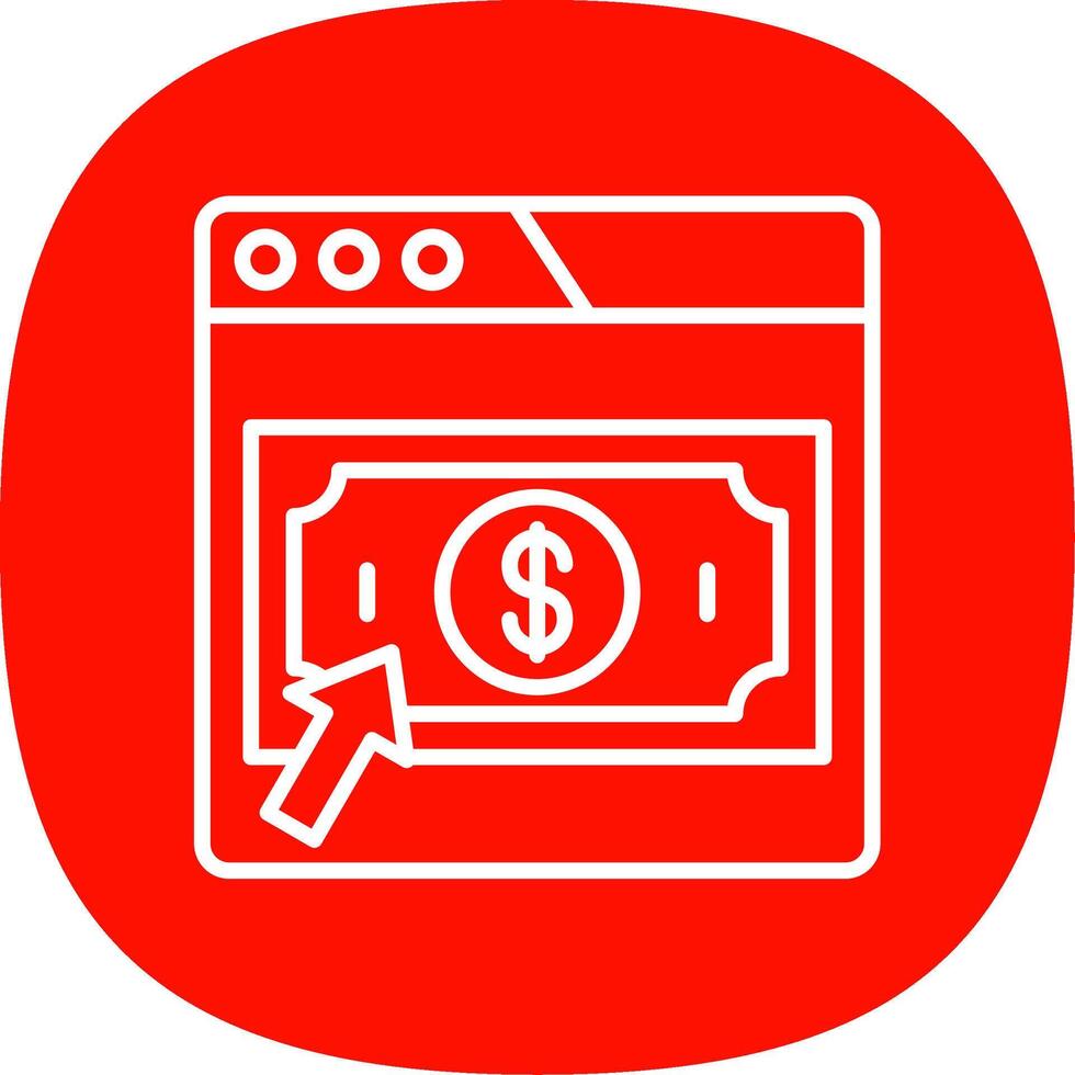 Pay Per click Line Curve Icon Design vector
