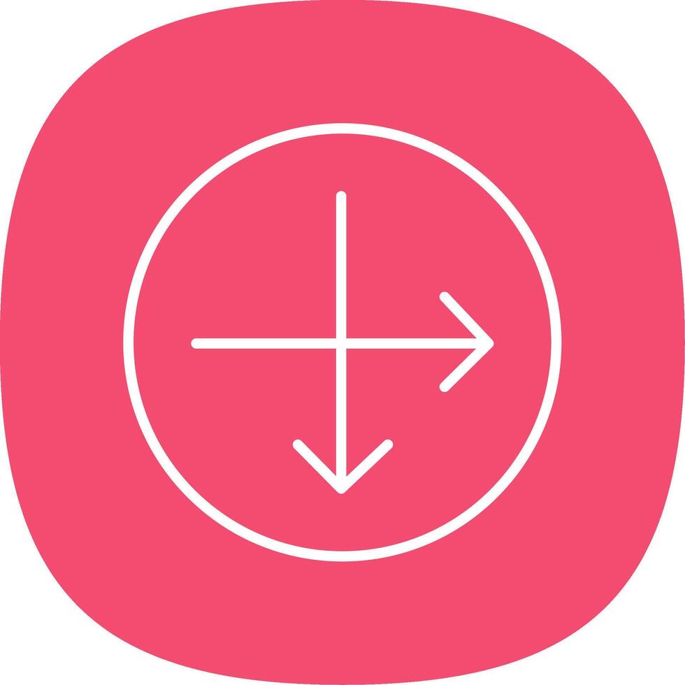 Intersect Line Curve Icon Design vector