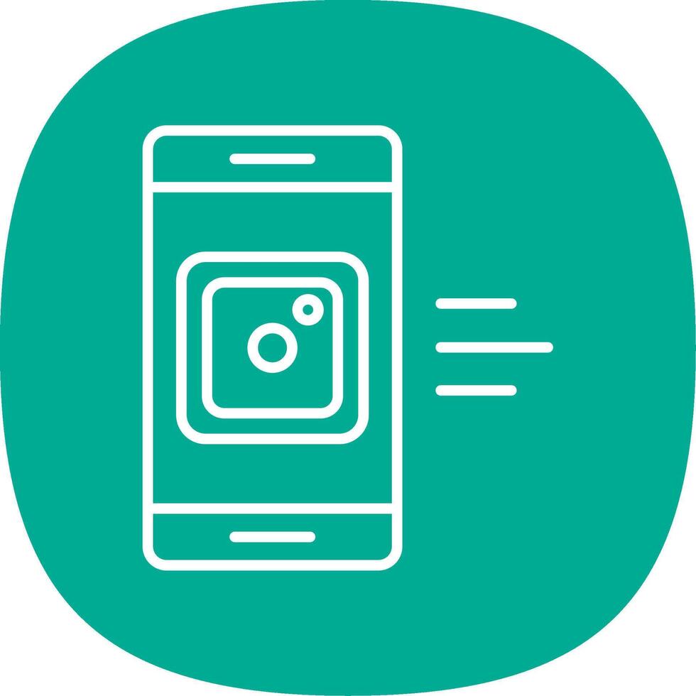 Mobile App Line Curve Icon Design vector