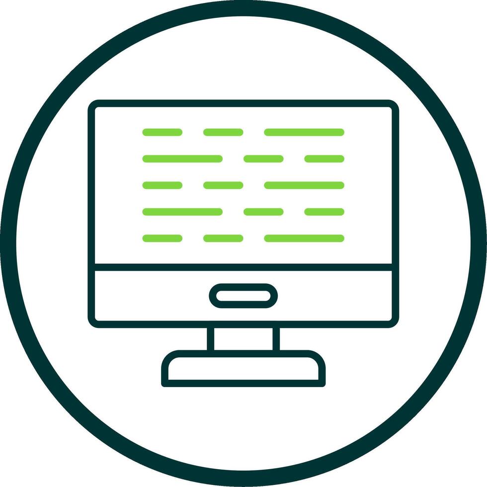 Computer Line Circle Icon Design vector