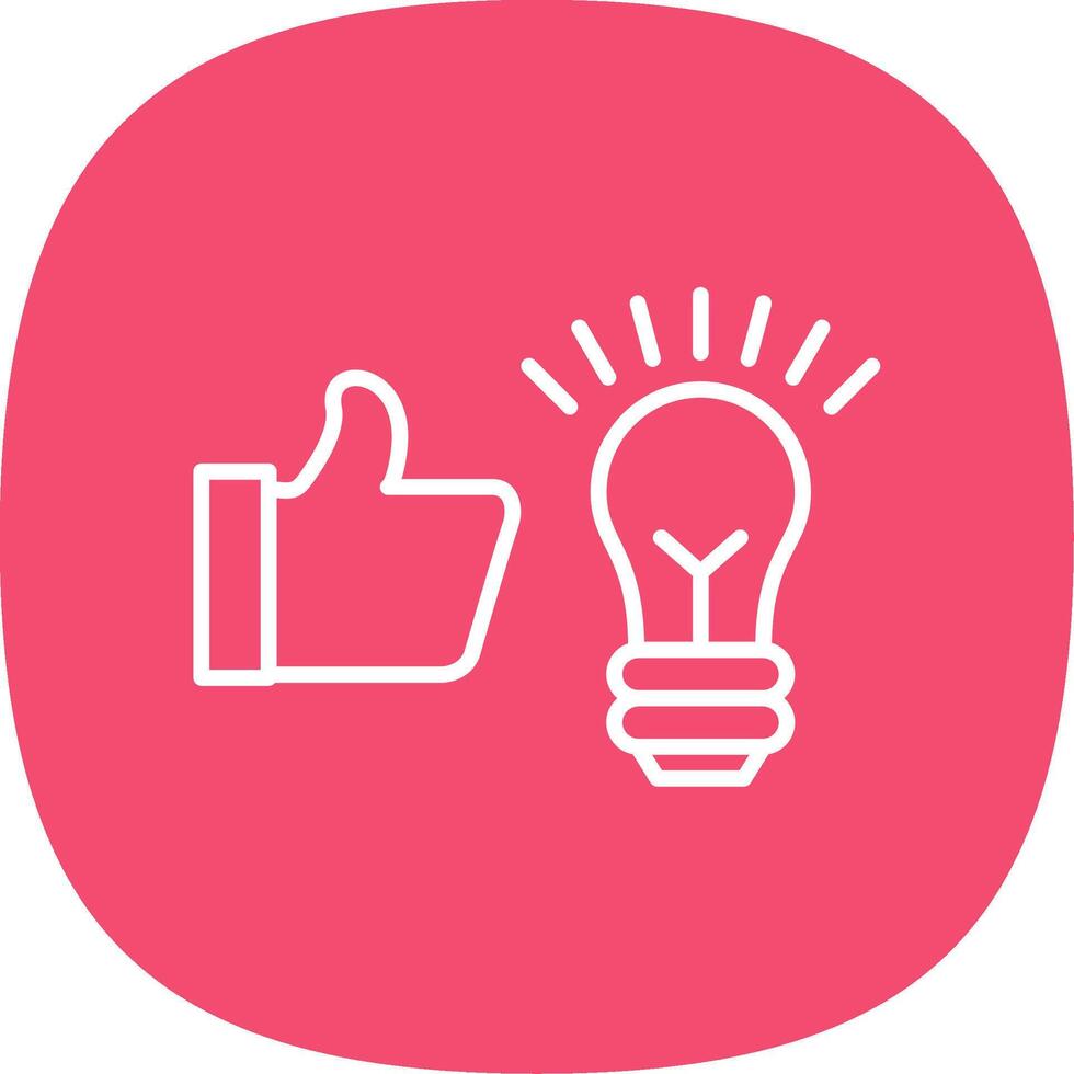 Idea Bulb Line Curve Icon Design vector