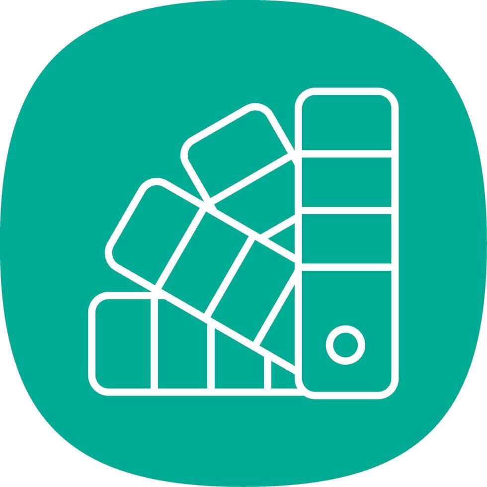 Color Sample Line Curve Icon Design vector