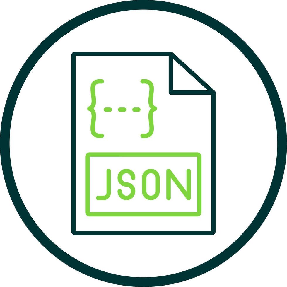 Json Line Circle Icon Design vector
