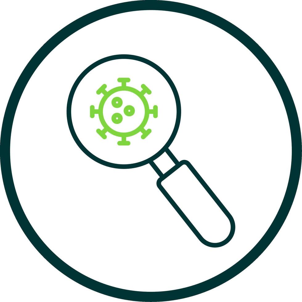 Detection Line Circle Icon Design vector