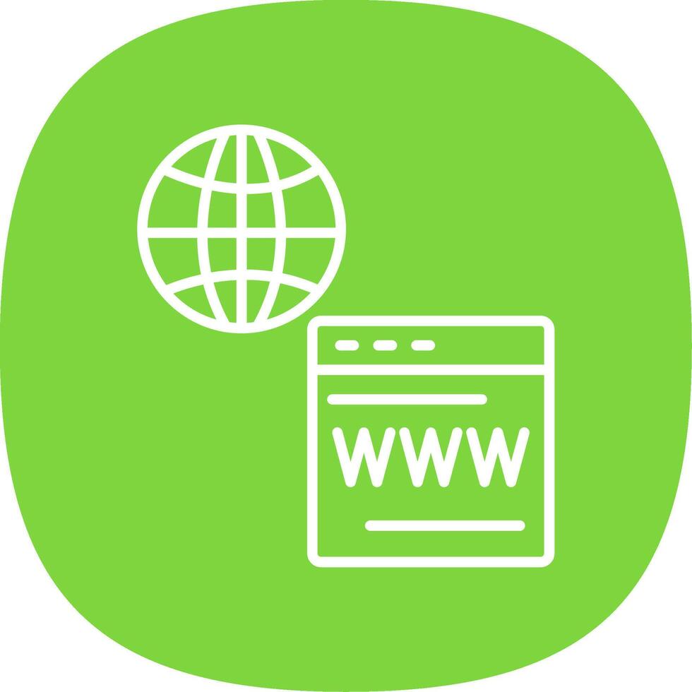 Web Services Line Curve Icon Design vector